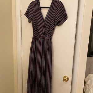 Stripped blue jumpsuit